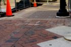 Old bricks and new bricks in Courthouse Plaza