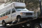 Accident on Lorcom Lane involving access van