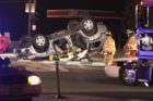 Rollover accident on Glebe Road on Saturday night