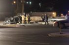 Rollover accident on Glebe Road on Saturday night