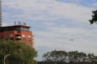 Space shuttle Discovery flies over Rosslyn