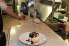 Green Pig Bistro's donut with chocolate and ice cream