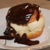 Green Pig Bistro's donut with chocolate and ice cream