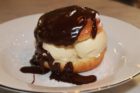 Green Pig Bistro's donut with chocolate and ice cream