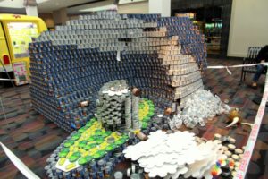 Canstruction competition at Ballston Mall