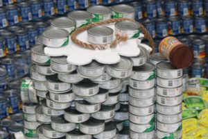 Canstruction competition at Ballston Mall