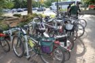 Bicycles at the Bike to Work Day pit stop in Rosslyn