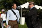 County Board member Jay Fisette and Arlington County transportation director Dennis Leach at the Bike to Work Day pit stop in Rosslyn