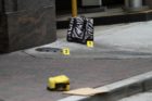 Evidence in an alley outside the PNC Bank in Ballston