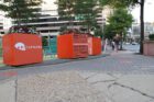Temporary decorative planters in Rosslyn's "CentralSpace"