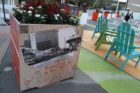 Temporary decorative planters in Rosslyn's "CentralSpace"