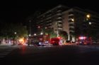 Police and firefighters investigate a possible meth lab in a Virginia Square apartment building