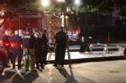 Police and firefighters investigate a possible meth lab in a Virginia Square apartment building