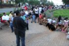 A candlelight vigil was held in the Hall's Hill community for homicide victims Keefe Spriggs and Carl Moten
