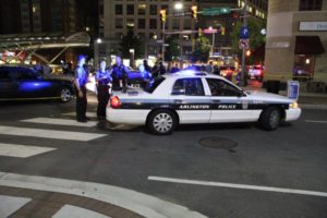 Critical pedestrian accident near the intersection of N. Highland Street and Clarendon Blvd