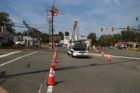 Truck takes down utility pole at Lee Hwy and Quincy Street