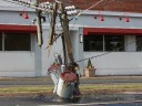 Truck takes down utility pole at Lee Hwy and Quincy Street