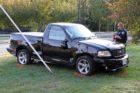 Two cyclists were seriously injured by an out-of-control pickup truck on Four Mile Run Drive