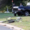 Two cyclists were seriously injured by an out-of-control pickup truck on Four Mile Run Drive