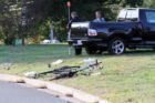 Two cyclists were seriously injured by an out-of-control pickup truck on Four Mile Run Drive