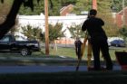 Two cyclists were seriously injured by an out-of-control pickup truck on Four Mile Run Drive