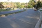 Two cyclists were seriously injured by an out-of-control pickup truck on Four Mile Run Drive
