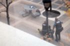 A "person of interest was detained at Courthouse Plaza, near the Arlington County government building (photo courtesy Meet Kadiwar)