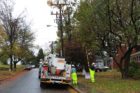 Dominion crew inspects line on N. Jacksonville Street
