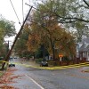 Leaning utility pole shuts N. 15th Street from Vermont Street to Utah Street in Waverly Hills