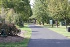 New fitness equipment along the Four Mile Run Trail near Shirlington