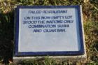 Local historical marker created by artist Timothy Thompson