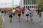 Marine Corps Marathon scenes in Pentagon City (photo by ARLnow.com)