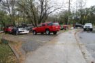 Police investigate a likely suicide on the Four Mile Run Trail under Columbia Pike