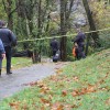 Police investigate a likely suicide on the Four Mile Run Trail under Columbia Pike