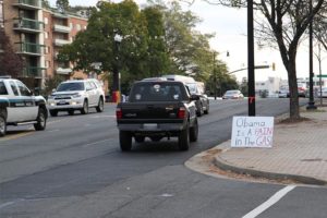 Cheap gas promotion on Columbia Pike
