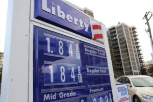 Cheap gas promotion on Columbia Pike