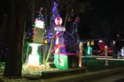 Holiday light display in the Leeway Overlee neighborhood