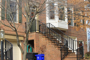 A townhouse near Rosslyn that was searched by the FBI