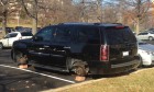 Wheels stolen in the Riverhouse parking lot (photo courtesy @bennylope)