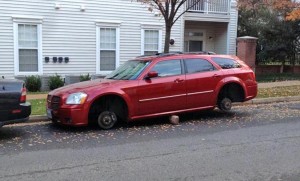 Wheels stolen near 27th Street S. (photo courtesy @courcelan)