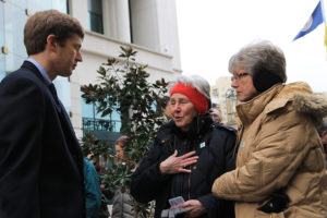 Same sex couples request marriage licenses in Arlington