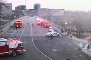 D.C. police block the Key Bridge due to a person threatening to jump