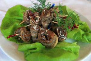 Eggplant rolls at Rus Uz