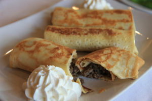 Beef blini at Rus Uz