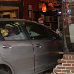 A car plowed into a Lee Highway Pizza Hut restaurant (photo courtesy @CAPT258)