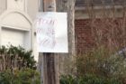 Love letters posted along Lorcom Lane