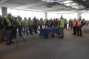 Topping out ceremony for 1812 N. Moore Street