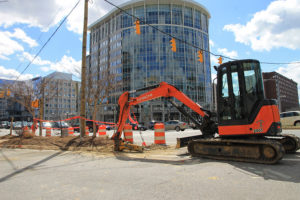 Construction at Glebe Road and N. Fairfax Drive