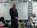 Sen. Patrick Leahy (D-Vt.) visits third graders at Glebe Elementary School (courtesy photo)