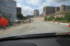 Road construction on Long Bridge Drive